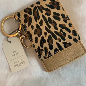 NWT✨  Steel Mill Cheetah Print ID Case Keychain